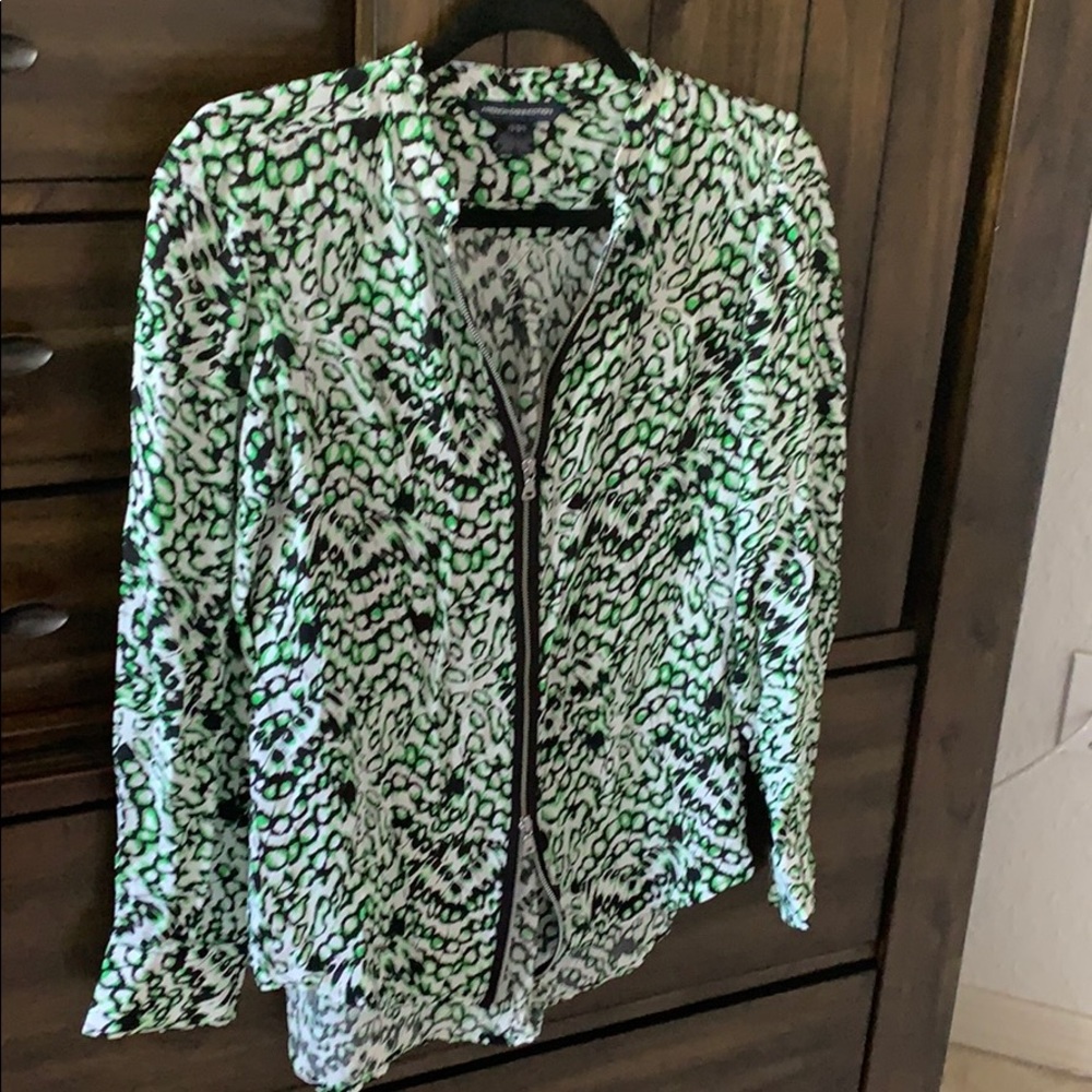 French Connection zip front blouse S 4